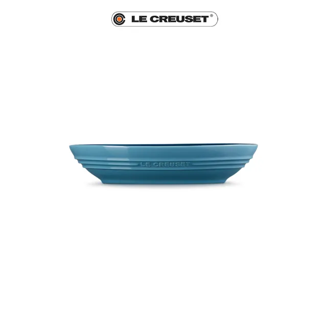 【Le Creuset】瓷器輕虹霓彩系列橢圓深盤23cm(水手藍)