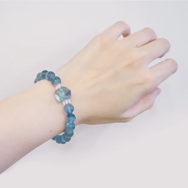 【MU LIFE 荒木雕塑藝品】星月碧海青天珠手鍊(螢石)