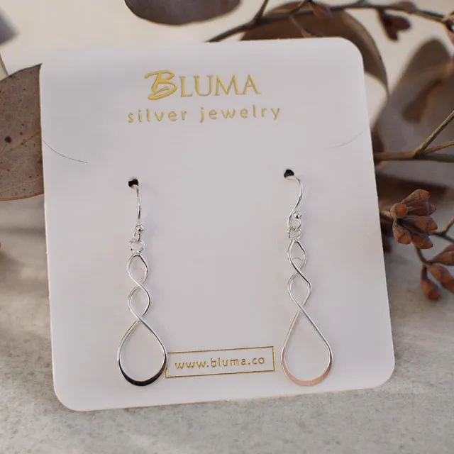 【BLUMA】925純銀耳環 晚禮服純銀耳環(優雅曲線彎曲耳勾 簡約韓風 生日飾