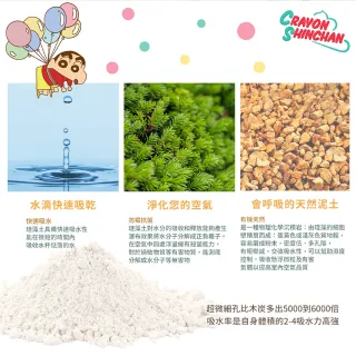 【收納王妃】蠟筆小新 軟式珪藻土洗漱墊 防潮 杯墊 SGS檢驗不含石綿(24x8x0.5 防潮 杯墊 瀝水)