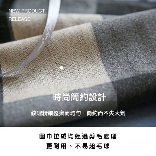 韓版保暖圍巾 格紋仿羊绒圍巾(圍脖 圍巾 男女適用)