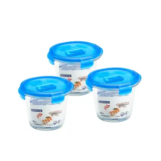 【Luminarc 樂美雅】純淨玻璃保鮮盒3件組/便當盒/密封盒/保鮮罐(ARC-PUB317)