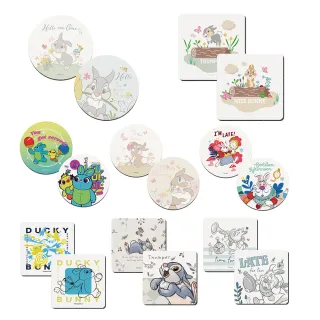 【收納王妃】Disney 迪士尼 兔子系列 軟式珪藻土杯墊 防潮 杯墊 SGS檢驗不含石綿 2入組(10x10x0.5)