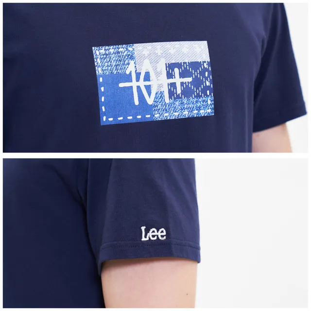【Lee 官方旗艦】男裝 短袖T恤 / 皮牌印花 共2色 標準版型 / 101+ 系列(LL220339)