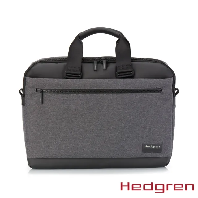 【Hedgren】NEXT商務系列 RFID防盜 15.6吋雙格層 電腦公事包(淺灰)