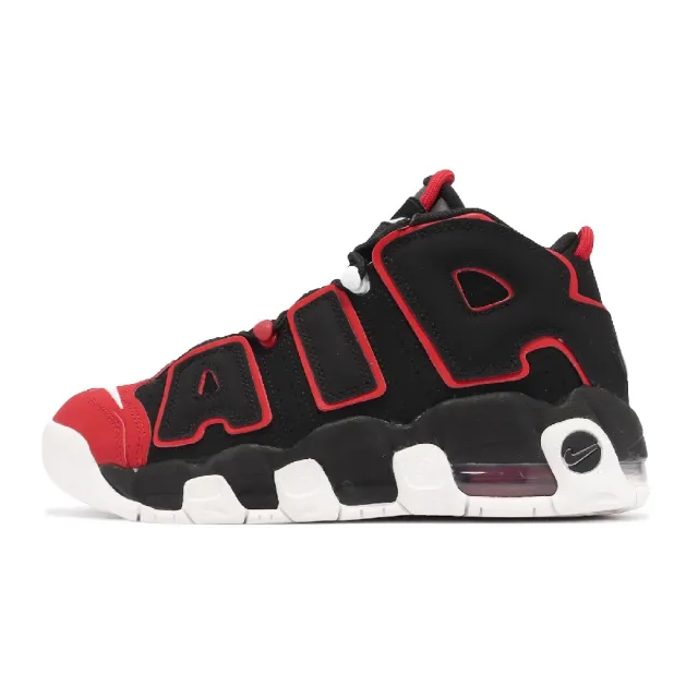 NIKE 耐吉】休閒鞋Air More Uptempo GS 大童女鞋黑紅大AIR 氣墊Red Toe