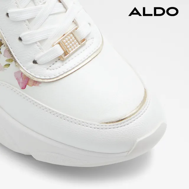 【ALDO】氣質手繪感花朵休閒鞋-女鞋(白花色)