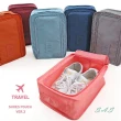【SAS】防潑水旅行鞋子收納盒 3入(6色可選 鞋子收納盒 旅行鞋盒 攜帶式鞋盒 收納 545H)