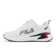 【FILA】慢跑鞋 Cruise 男鞋 白 藍紅 路跑 基本款 舒適 支撐 路跑 運動鞋(1J309X123)