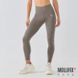 【Mollifix 瑪莉菲絲】鍺離子高腰提臀蜜桃瑜珈褲、瑜珈服、Legging(褐)