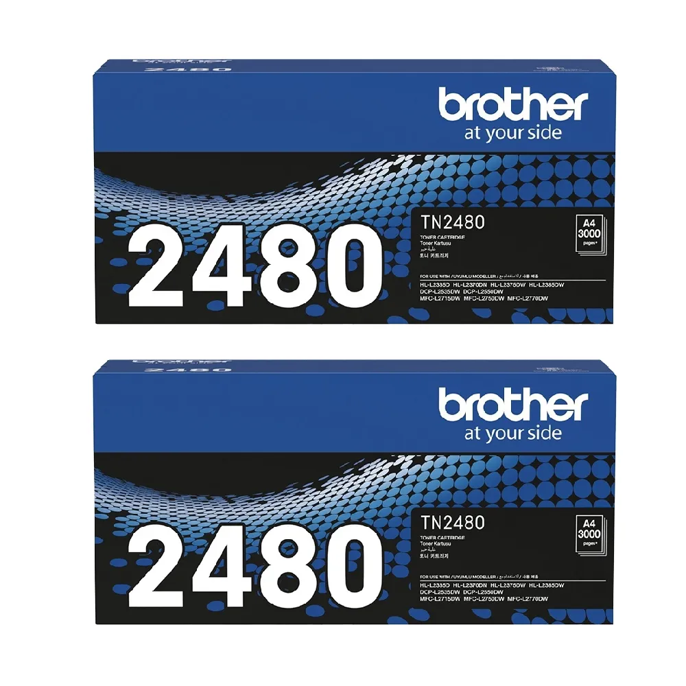 【brother】2入組★TN-2480原廠黑色碳粉匣(適用：L2715/2750/2770/2375DW)