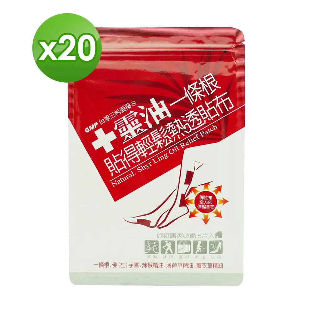 【十靈本舖】一條根貼得輕鬆熱透貼10包組(買一送一 共20包/100片)