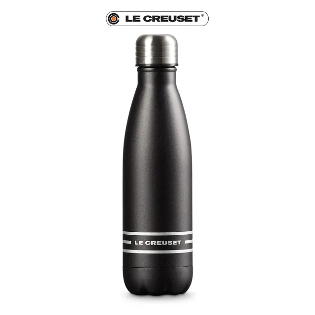 【Le Creuset】運動水瓶2入(沉靜黑  棉花白)