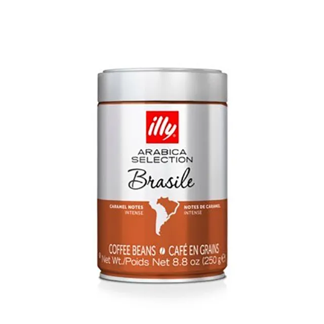 【illy】咖啡豆任選250g x 3罐 (中烘培豆/低咖啡因豆/巴西風味豆)