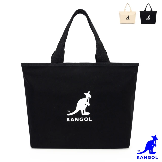 【KANGOL】英國袋鼠大容量手提肩背帆布包