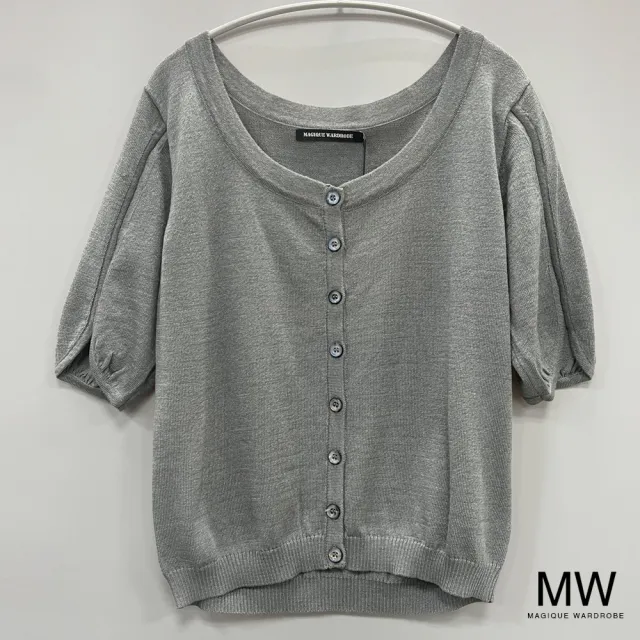 【MAGIQUE WARDROBE】圓領七分袖細針織上衣(3色)
