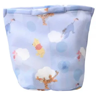 【小禮堂】迪士尼 小熊維尼 手提分格洗衣網袋 - 藍天空(平輸品) 