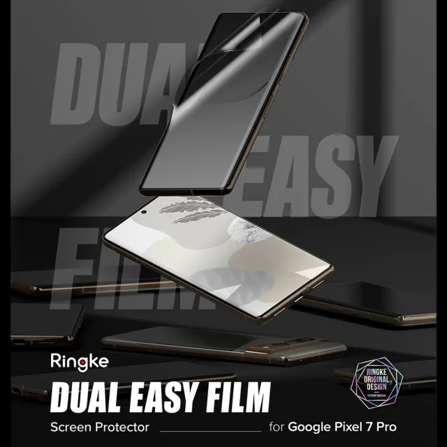 【Ringke】Google Pixel 7 Pro Dual Easy Film 滿版螢幕保護貼 2入(Rearth 保貼)