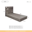【時尚屋】[UF10]赫本3.5尺床片型3件組-床片+床底+推門衣櫃(免運費 免組裝 臥室系列)