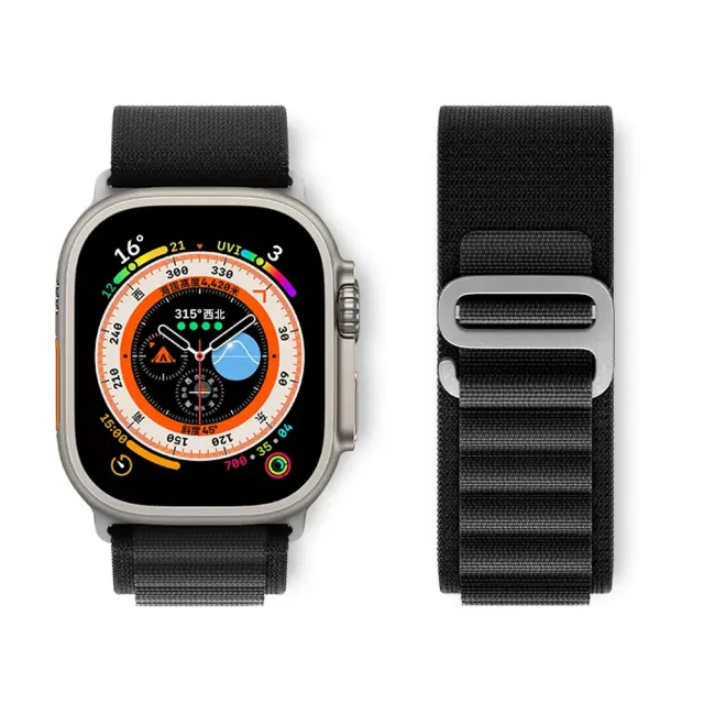 OMG】Apple Watch Ultra/S8/S7/SE 高山尼龍回環式錶環替換錶帶(40/41