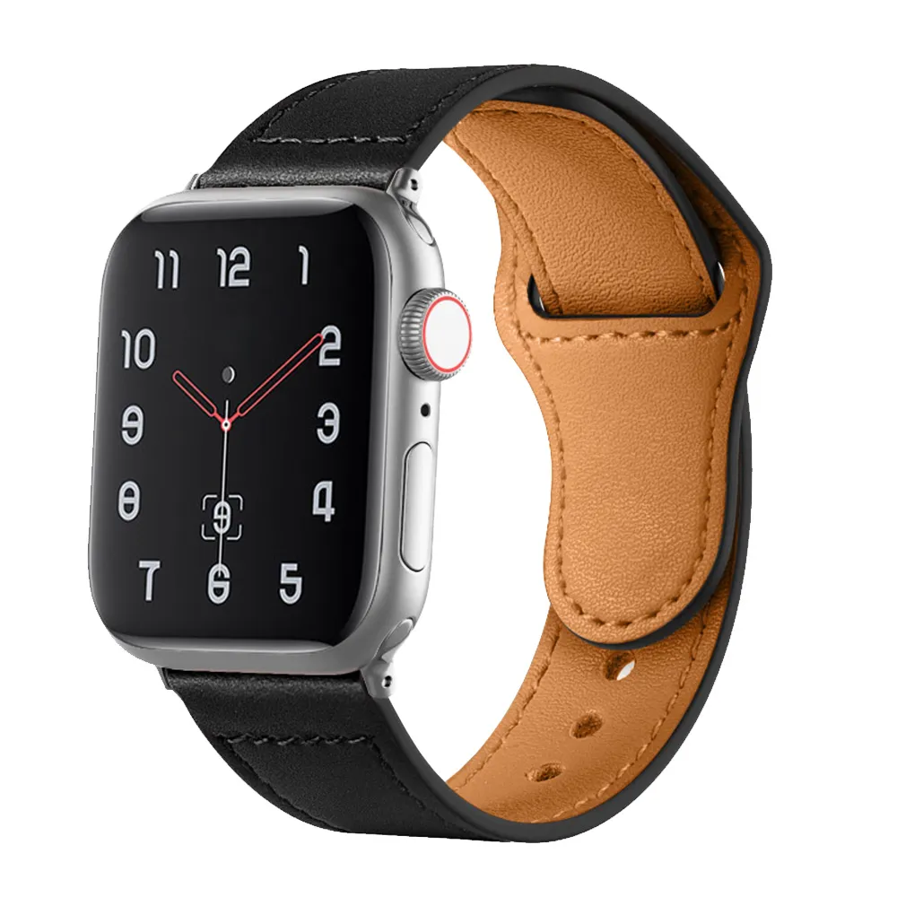 【蒙彼多】Apple Watch S7/SE 38/40/41mm復古真皮革錶帶