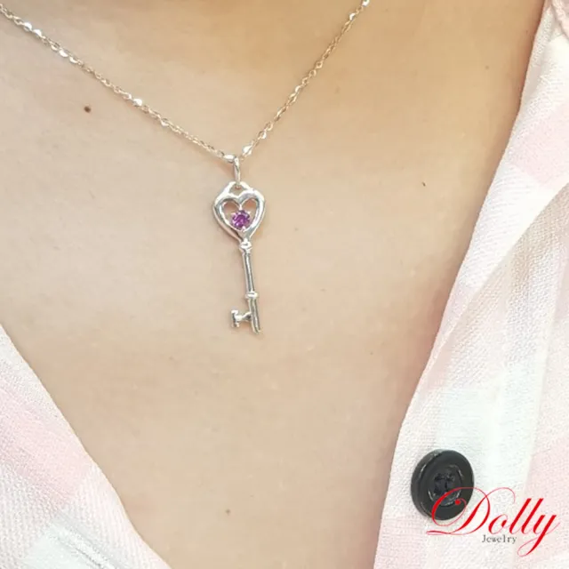【DOLLY】天然桃紅色藍寶石項鍊