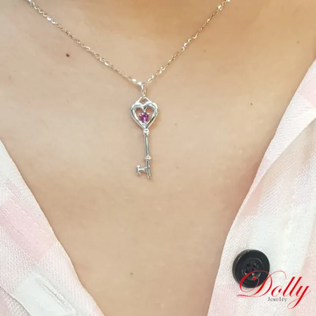 【DOLLY】天然桃紅色藍寶石項鍊