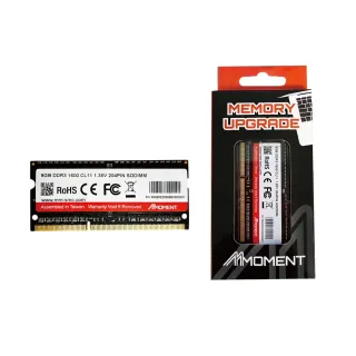 【Moment】DDR3 1600MHz 8GB SODIMM 筆記型記憶體(DDR3 1600MHz筆記型記憶體)