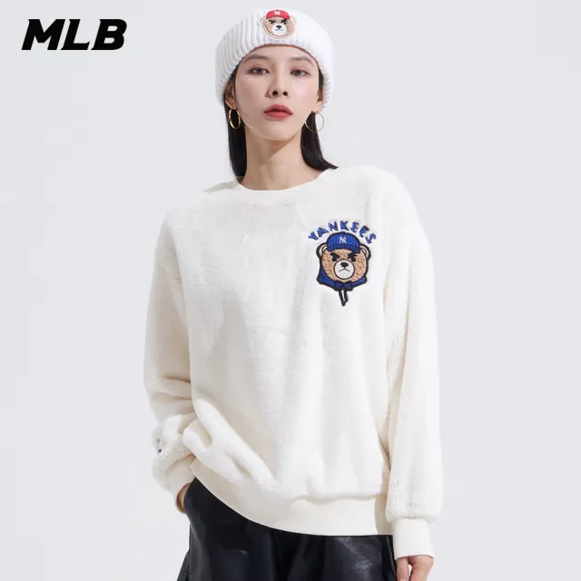 【MLB】長袖大學T Mega Bear系列 紐約洋基隊(3AMTE0126-50CRS)