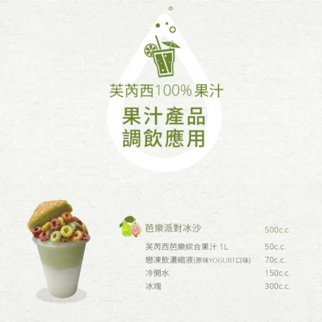 芙芮西 冷凍芭樂綜合果汁｜還原果汁｜珍珠芭樂｜黃金奇異果｜葡萄｜開元食品(1公升/瓶x4入組)