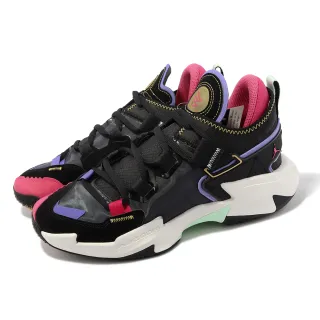【NIKE 耐吉】籃球鞋 Jordan Why Not .5 PF 黑 紫 桃紅 男鞋 喬丹 氣墊(DC3638-001)