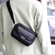 【BALLY】NAIM 簡約經典品牌LOGO厚尼龍皮飾邊方包相機包斜背包(黑)