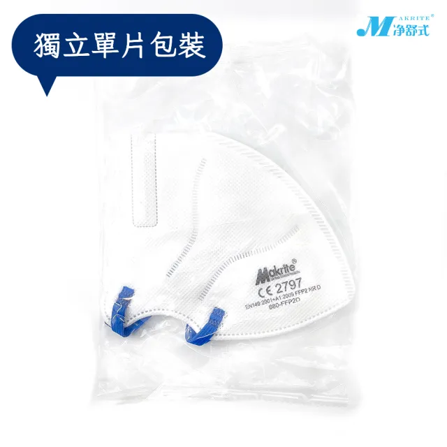 【淨舒式】Makrite｜FFP2_歐盟認證防護口罩3盒｜20片/盒｜折疊｜880-FFP2D(FFP2口罩)