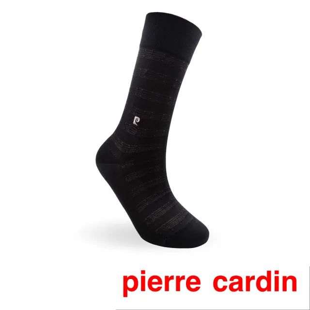 【pierre cardin 皮爾卡登】8雙組頂級絲光格紋雙紗紳士襪(禮盒/禮物/紳士襪/男襪/長襪)