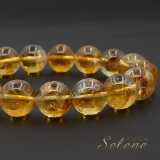 【Selene】晶透黃水晶手珠(11-12mm)