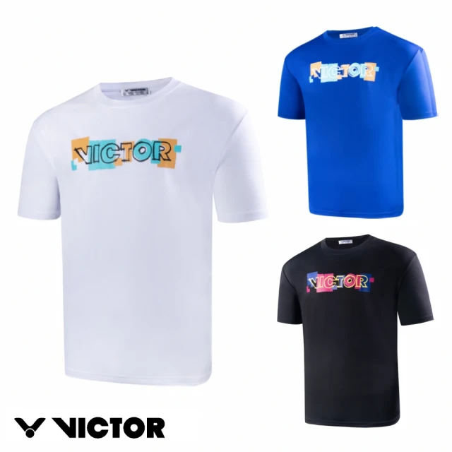 【VICTOR 勝利體育】VICTOR塗鴉 T-Shirt 中性(T-2213 A/B/C 白/寶藍/黑)