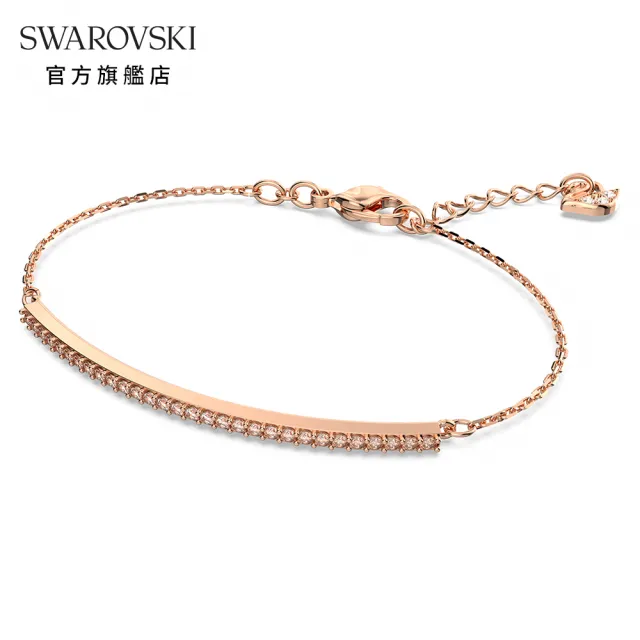 【SWAROVSKI 官方直營】Only 手鏈 白色  鍍玫瑰金色調