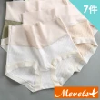 【Mevels 瑪薇絲】7件組素面條紋棉感中高腰內褲/無痕內褲(多尺碼可選)