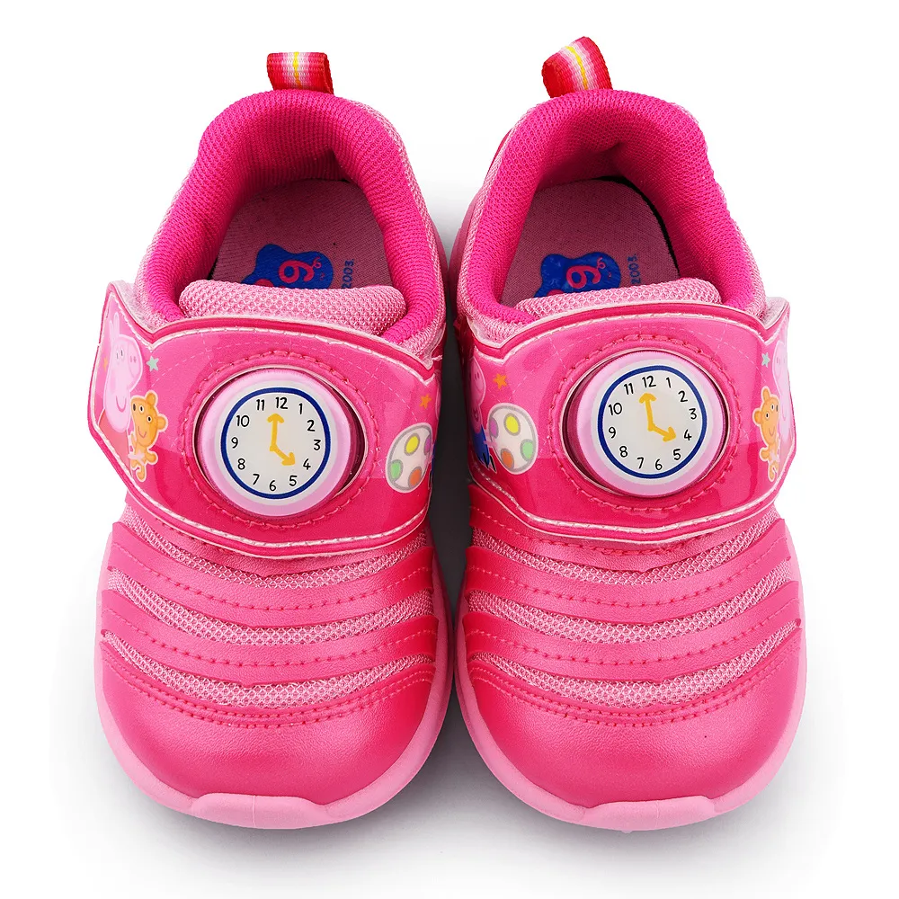 【童鞋城堡】中童 LED電燈 運動鞋 佩佩豬 PG8599-桃(限量降價款)