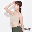 【Mollifix 瑪莉菲絲】A++活力自在後交叉舒適BRA、瑜珈服、無鋼圈、運動內衣(燕麥+粉)