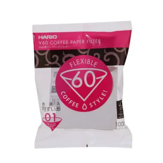 【HARIO】日本製V60錐形白色漂白01咖啡濾紙100張(適用V形濾杯 咖啡濾紙 V形濾紙 濾杯)