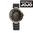 【NATURALLY JOJO】時尚 小秒盤 陶瓷腕錶-時尚黑(JO96986-88R)
