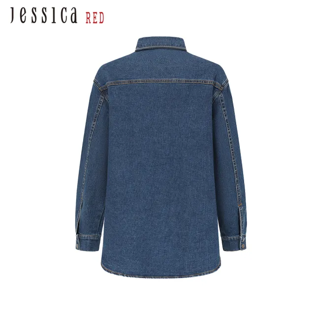 【Jessica Red】休閒百搭舒適柔軟牛仔襯衫824231