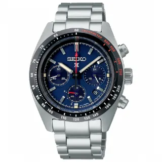 【SEIKO 精工】Prospex SPEEDTIMER 太陽能計時熊貓款腕錶 / 藍面 39mm SK037(V192-0AF0B/SSC815P1)