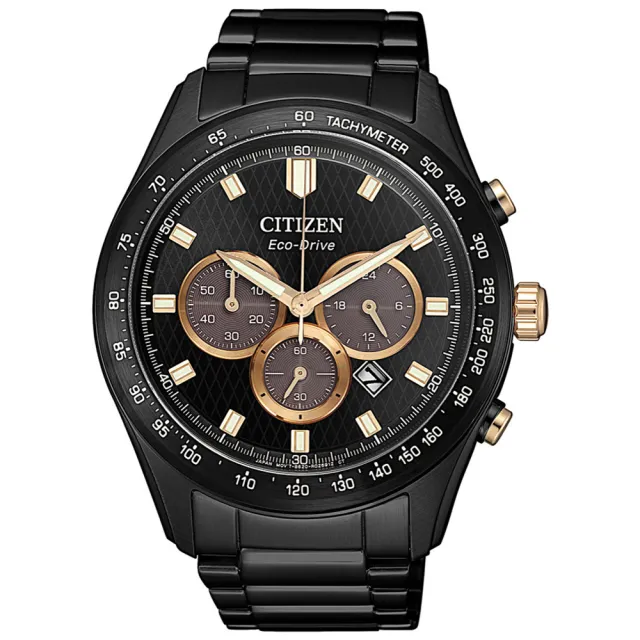 【CITIZEN 星辰】Chronograph 極速潮流三眼競速計時男錶(4款可選)