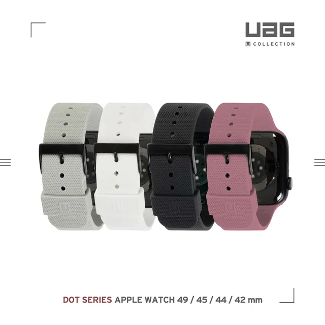 【UAG】（U）Apple Watch 42/44/45/49mm 舒適矽膠錶帶V2-白(UAG)