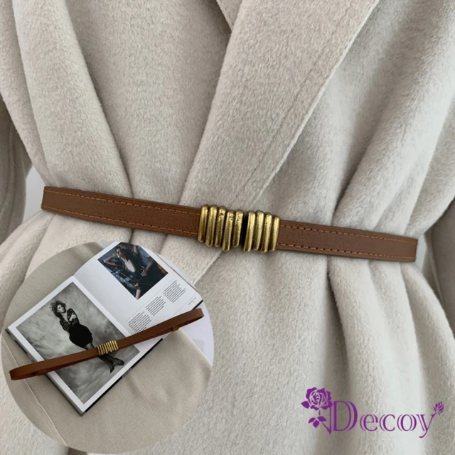 【Decoy】古銅金扣＊可調整細腰帶皮帶
