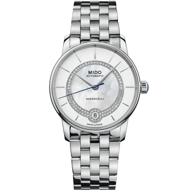 【MIDO 美度】BARONCELLI 永恆系列 真鑽 機械腕錶 送禮推薦 禮物(M0378071103100)