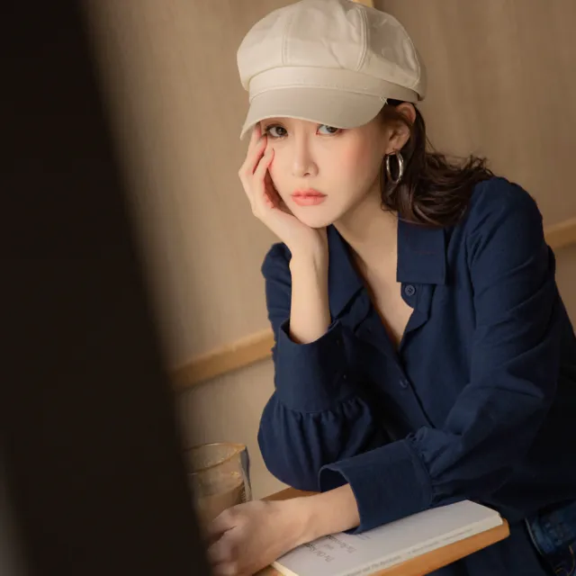【OB 嚴選】保暖磨毛高含棉後交錯公主長袖襯衫上衣 《AB14394》