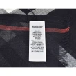 【BURBERRY 巴寶莉】BURBERRY復古格紋設計羊毛蠶絲圍巾(海軍藍x白紅)